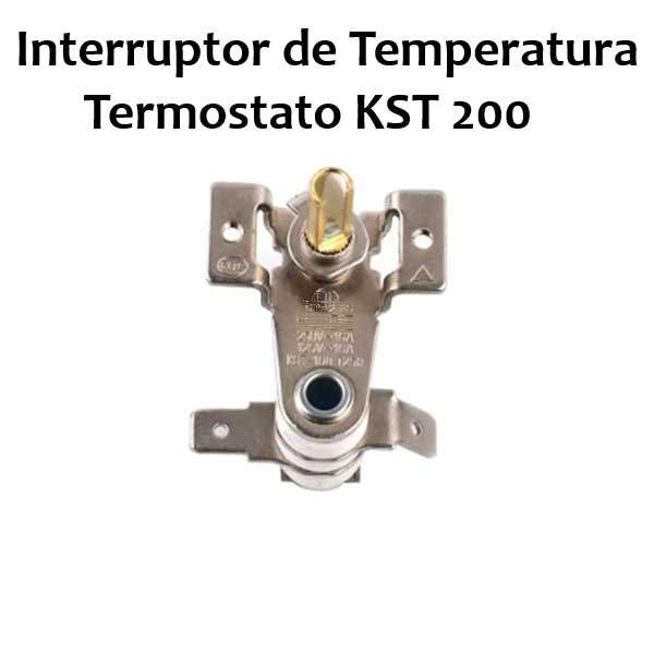 Interruptor de temperatura ajustável 250v 16a, termostato bimetálico de aquecimento KST-200 para aquecedores elétricos