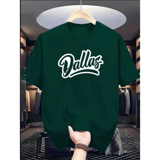 Camiseta Masculina DALLAS Gola Redonda Manga Curta 100% Algodão 30.1 Camiseta Streetwear Camisa