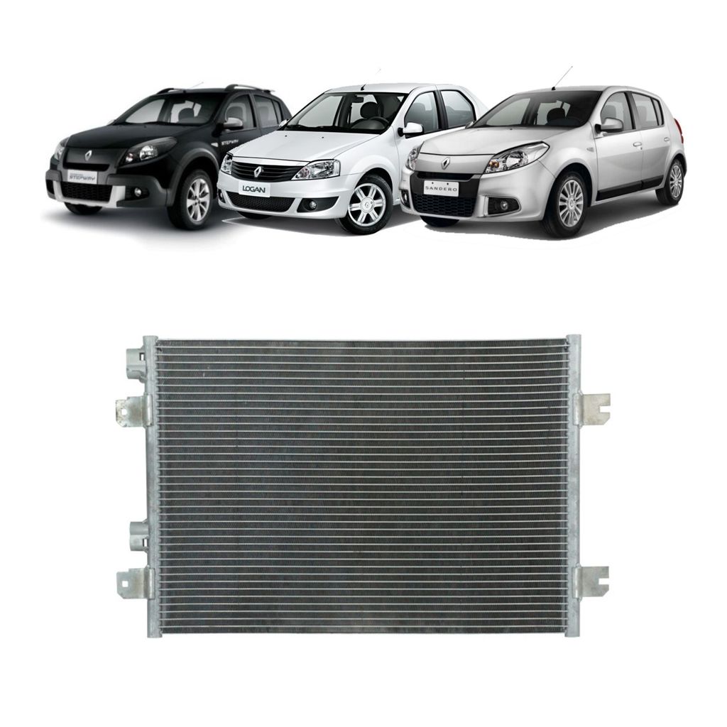 CONDENSADOR PARA LOGAN SANDERO 1.6 2007 A 2013 AUTOMATICO RC.650.223 CD FILIAL CAMPINAS