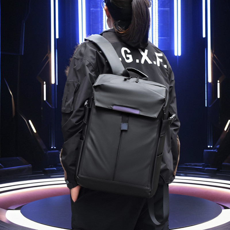 Mochila Casual Masculina Multifuncional , Grande Capacidade , Couro PU , À Prova D'água , Bolsa De Basquete , Minimalist