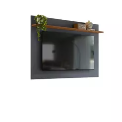 Painel Home Theater Tv Até 70 Polegadas Cinza Marrom Madeira - Notável