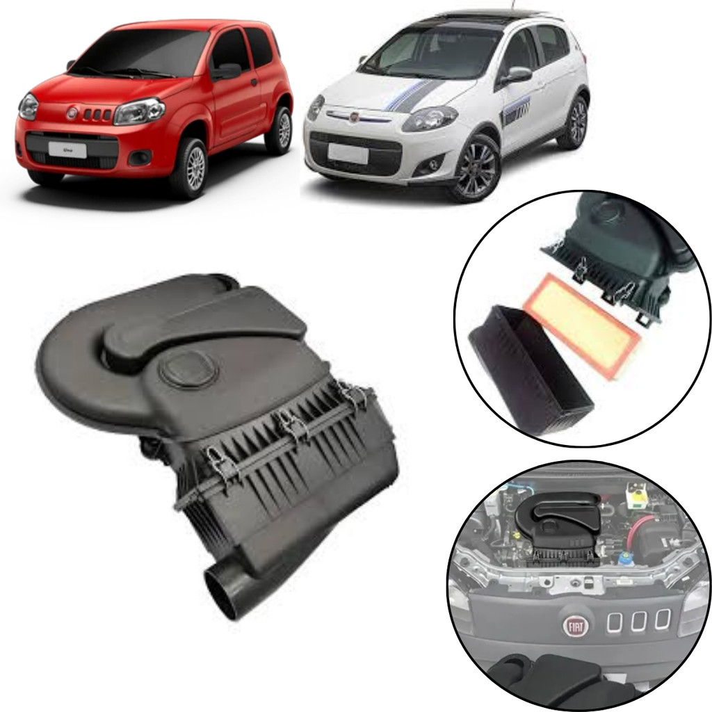 Imagem Caixa do Filtro Ar Fiat Fiorino Grand Siena Mobi Palio Punto Strada Uno Vivace 1.0 1.4 8V FIRE EVO