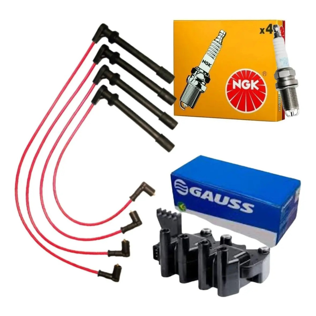 Cabos Lc + Velas Ngk Palio/brava/doblo 1.6 16v + Bobina
