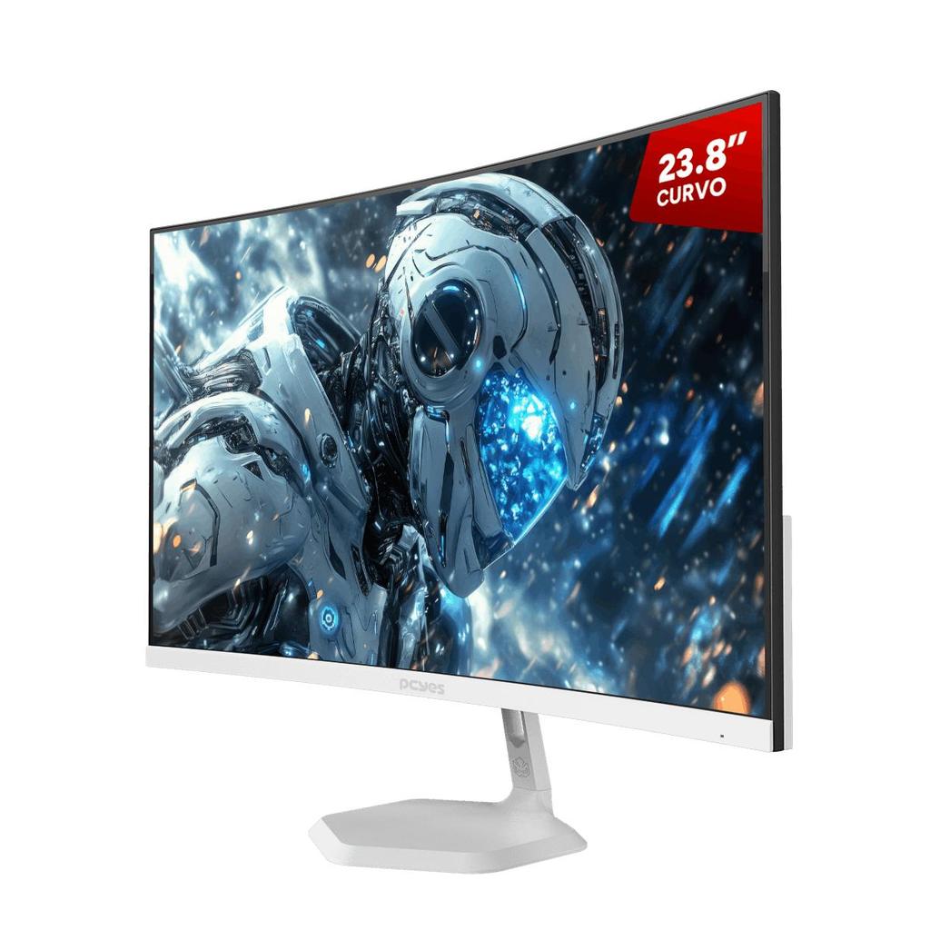 Monitor Gamer Pcyes O-Creed O23c 23.8" Curvo Fhd Va 180hz 1ms Hdmi/Dp Freesync White Ghost