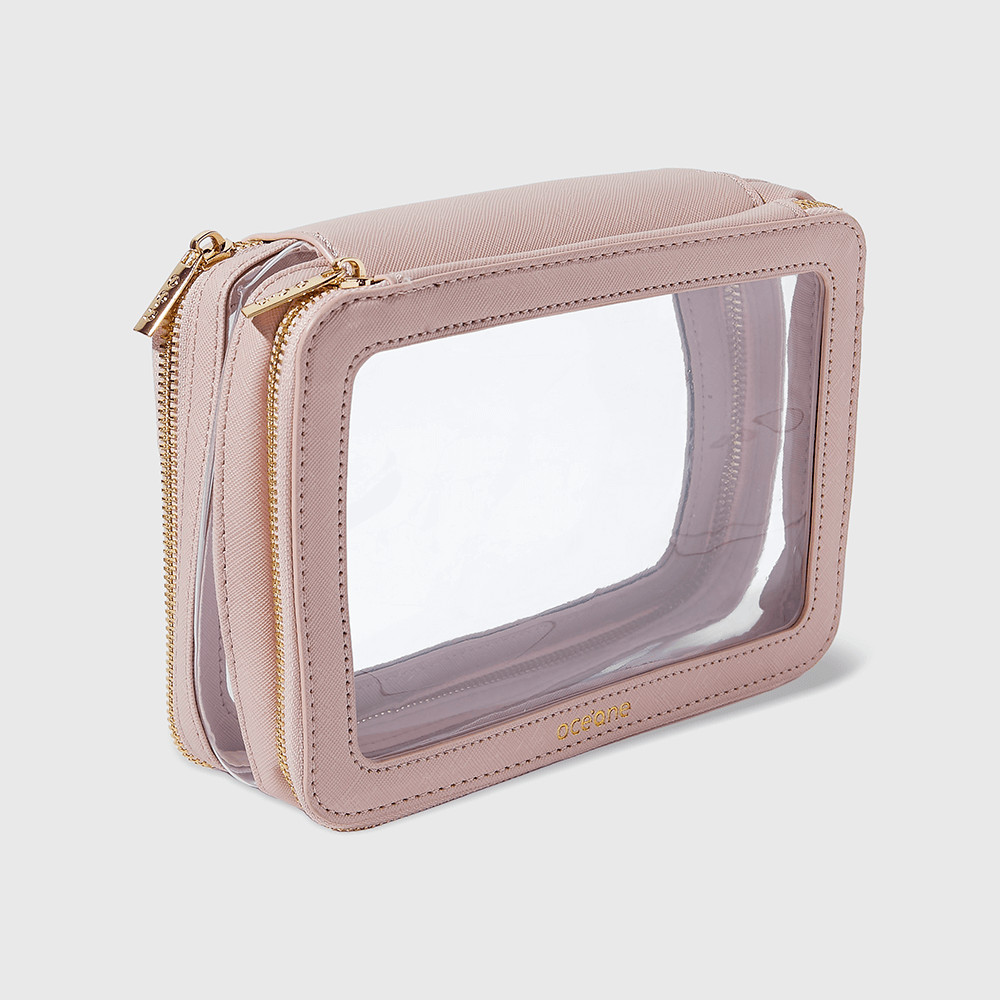 Imagem Nécessaire Nude com Transparência - Double Crystal Case