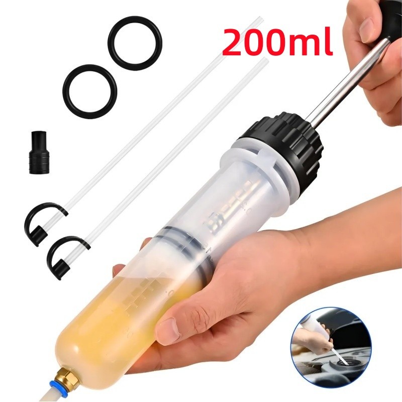 Seringa Extrator De Óleo Fluido Carro Combustível Mangueira 200ml