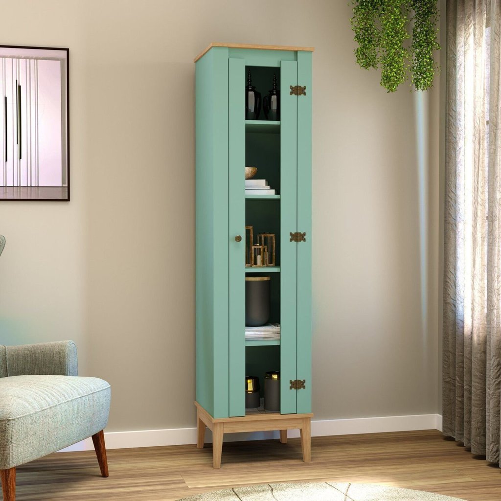 Cristaleira - Colonial 450cm x 1800cm x 405cm 1 Porta Verde/Mel/Oliva