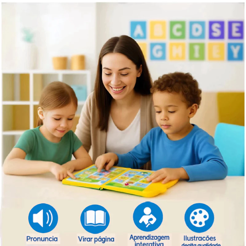 Livro Interativo Infantil Bilíngue Português e Inglês com Som — foto 8