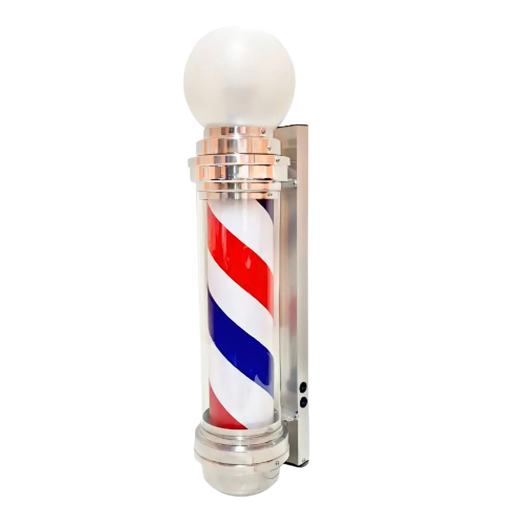 Barber Pole Poste 50cm Com Globo De Luz 220v