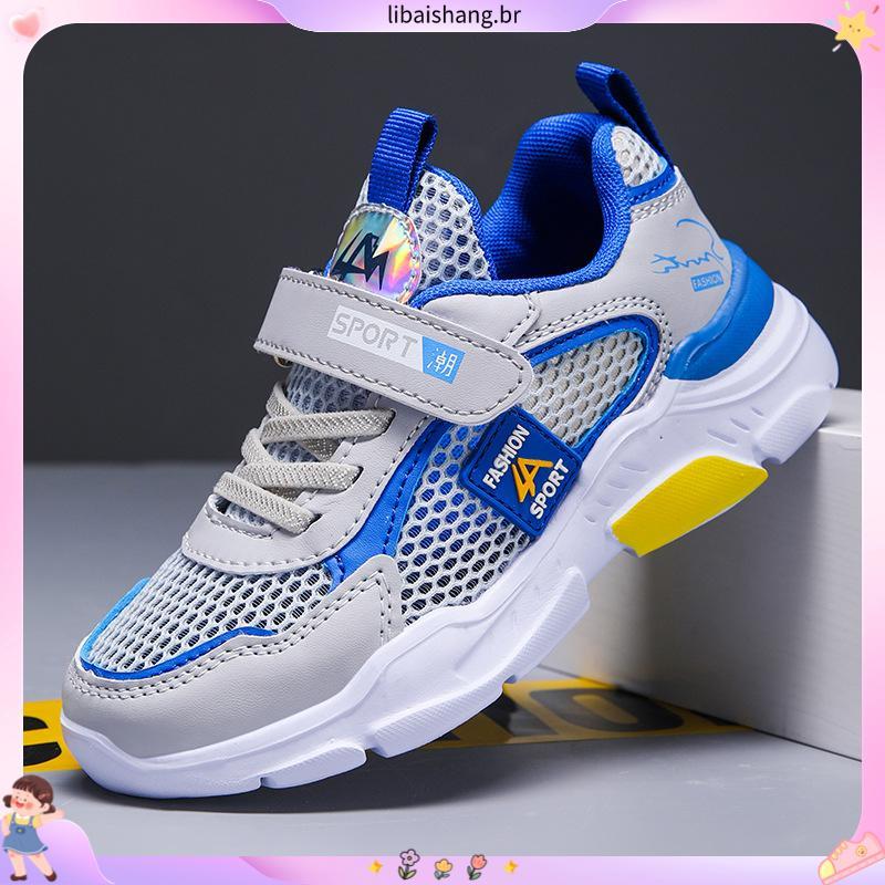 kit tênis infantil masculino tênis infantil masculino Sapatos para meninos, malha nova, tênis casuais respiráveis, sol