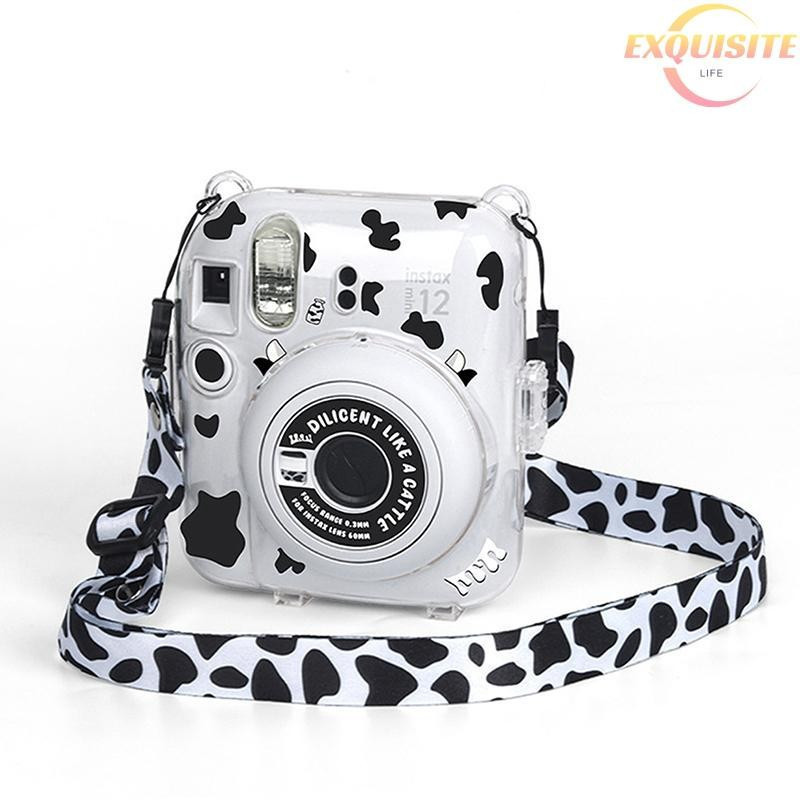 [EL] Para Fujifilm Instax Mini 12 Capa Transparente Câmera Protetora Transporte Com Alça De Ombro Bolsa De Armazenamento
