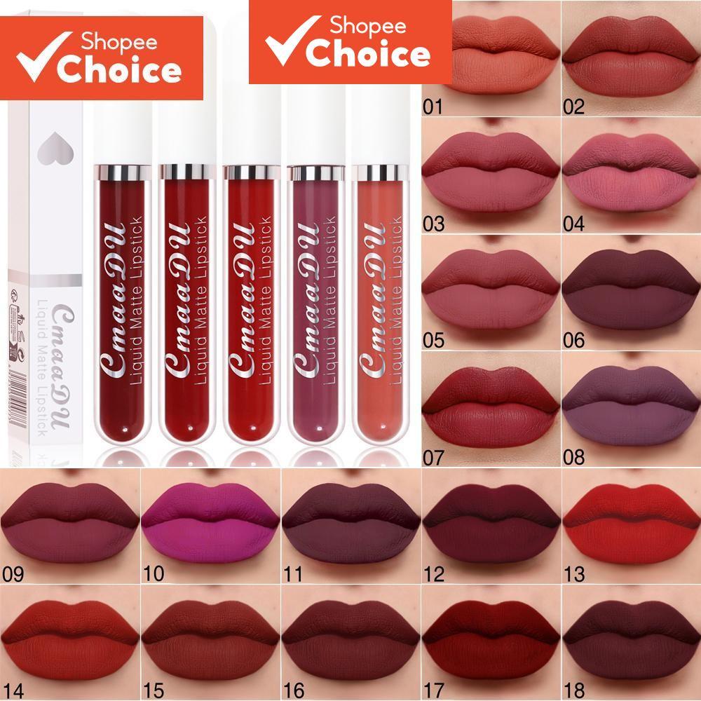 Batom Cmaadu 18 Cores , 2.5 Ml , Fosco , À Prova D'água , Esmalte Labial De Maquiagem De Longa Duração