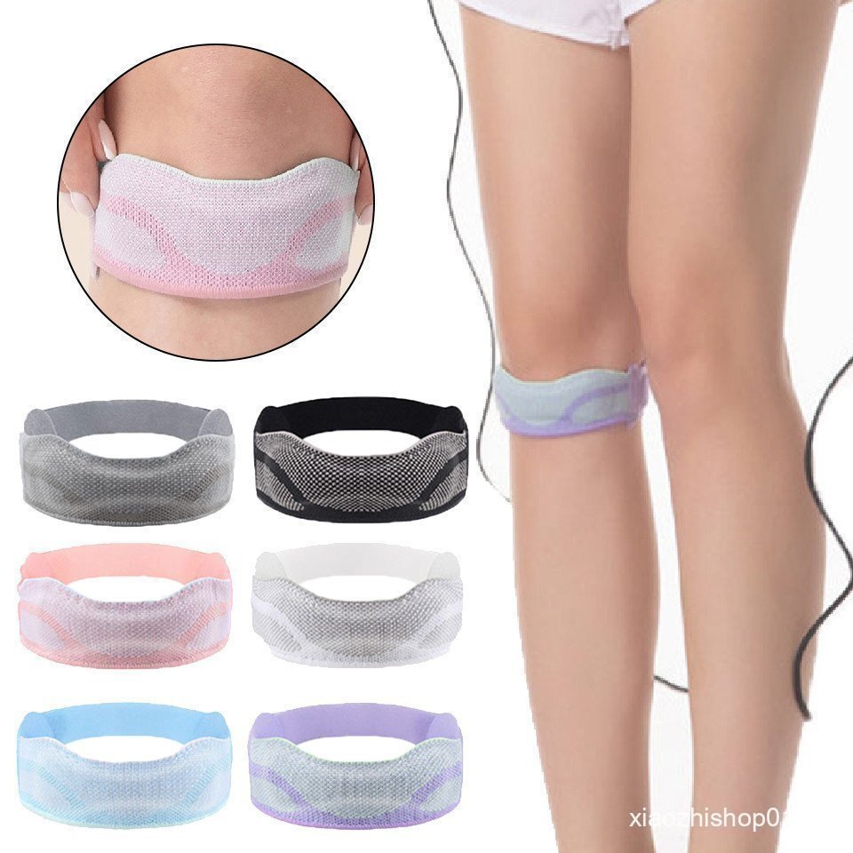 1 Peça Ajustável Esporte Pressão Joelho Guarda Respirável Engrossado Silicone Correndo Cinta Patelar
