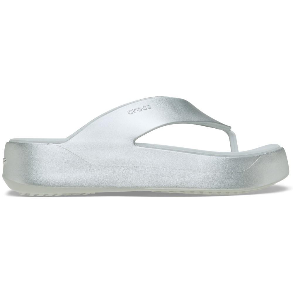 Sandália Crocs Getaway Metallic Platform Flip 
 SILVER