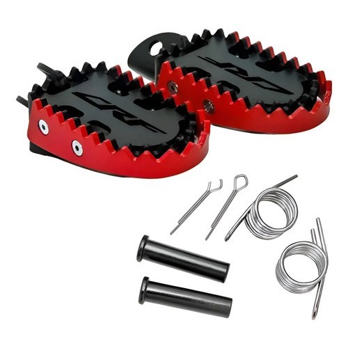 Pedaleira Lift Crf300f C/ Mola Pino Reforçada Larga Crf 300 Preta E Vermelha