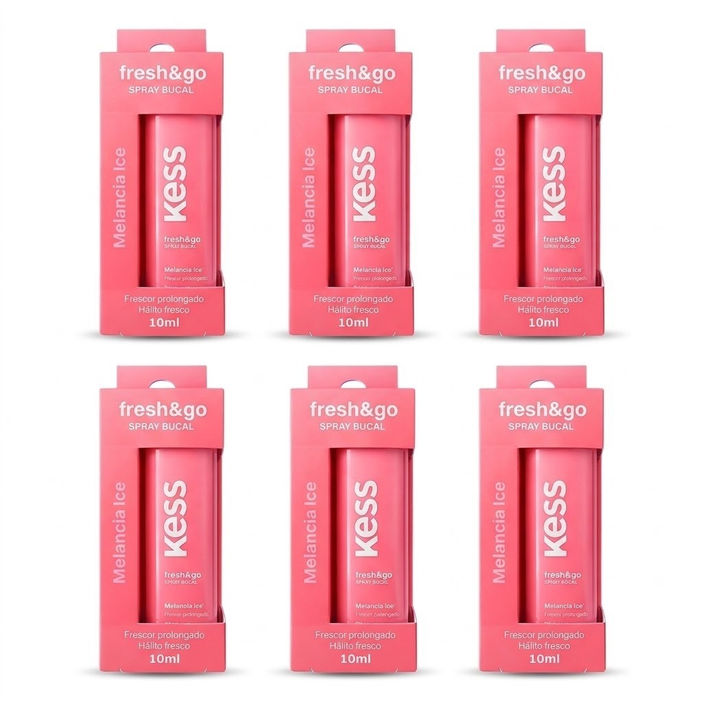 6UN Spray Bucal Kess Fresh&Go Melancia Ice