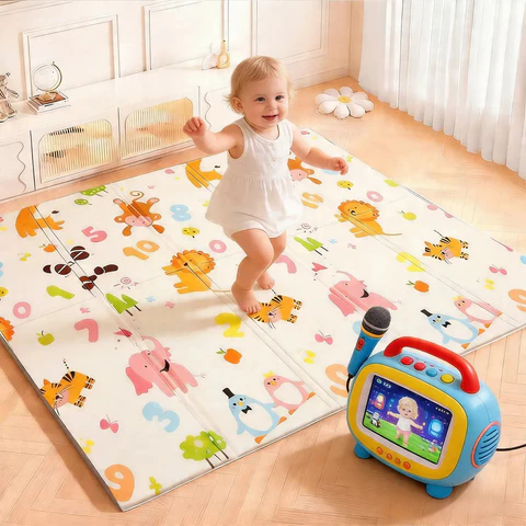 Tapete Tatame Dobrável Infantil 120x180cmx6mm Dupla Face Bebê tapete de atividades emborrachado