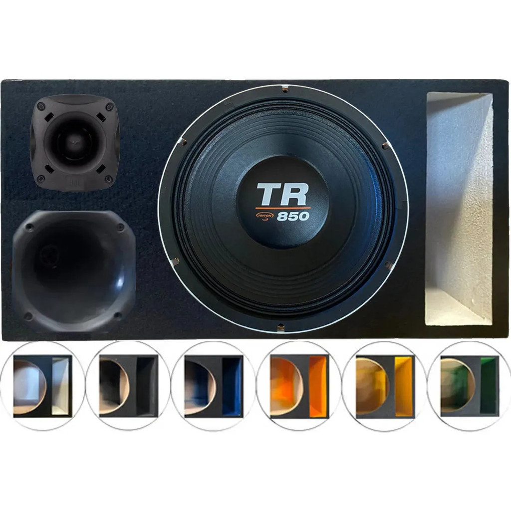CAIXA TRIO DUTO REGUA COLORIDO WOOFER 12 POL TRITON TR850 JBL