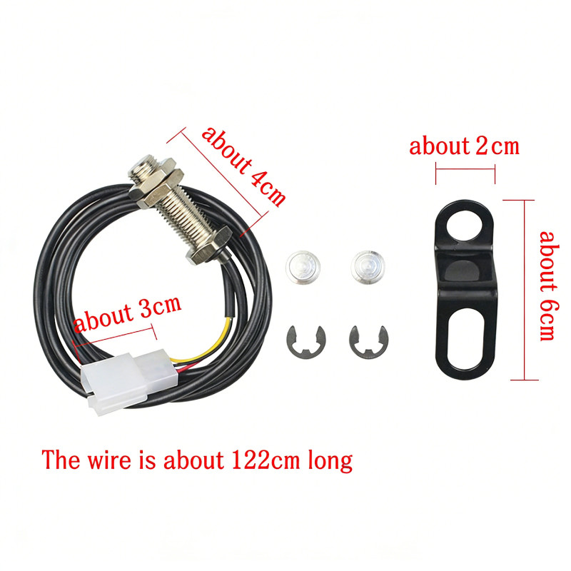 Universal Motocicleta Scooter Odômetro Velocímetro Sensor Magnético Cabo Kit De Substituição 12V 3 Pinos Durável Digital