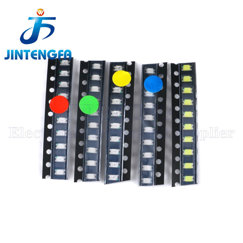 100PCS 0402 0603 0805 1206 1210 3528 5050 SMD LED Branco Quente Vermelho Amarelo Verde Esmeralda Azul Roxo Laranja Diodo