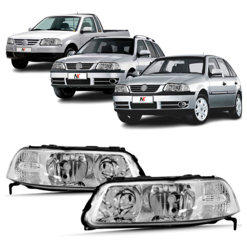 Par/Un Farol Gol G3 1999 2000 2001 2002 Á 2005 Foco Duplo Cromado