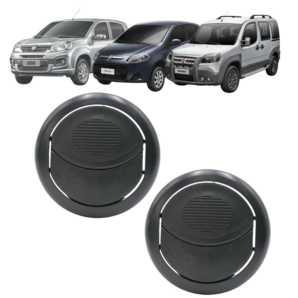 Difusor Kit 2 Saida Ar Lateral Grade Tela Uno 2017 2018 2019