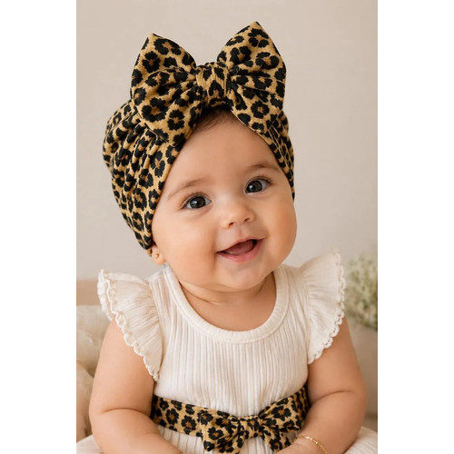 Turbante Bebê Menina Gorro Laço Fashion