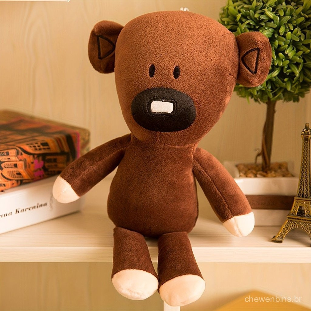 Brinquedo de Pelúcia Urso Mr Bean Divertido Figura de Filme de Comédia Desenho Animado Boneca de Bebê Animal Fofo Mini T