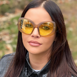 Novos Óculos de Sol Cat Eye Modernos Y2K para Mulheres, Óculos de Sol Oversized Retro dos Anos 2000