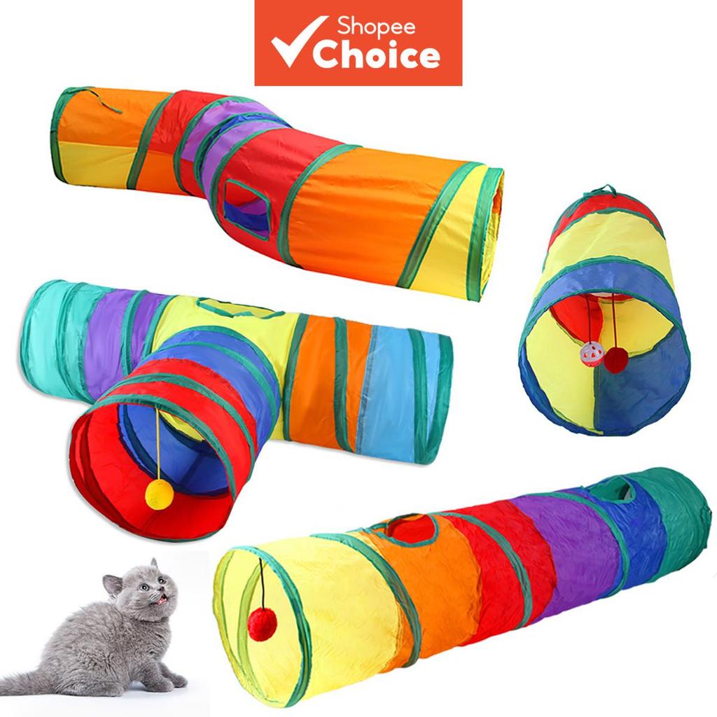 Tenda De Papel Dobrável Do Chocalho Brinquedo Túnel Da Dobra Gato Para O Algodão Pequeno Poliéster Dos Animais De Estima