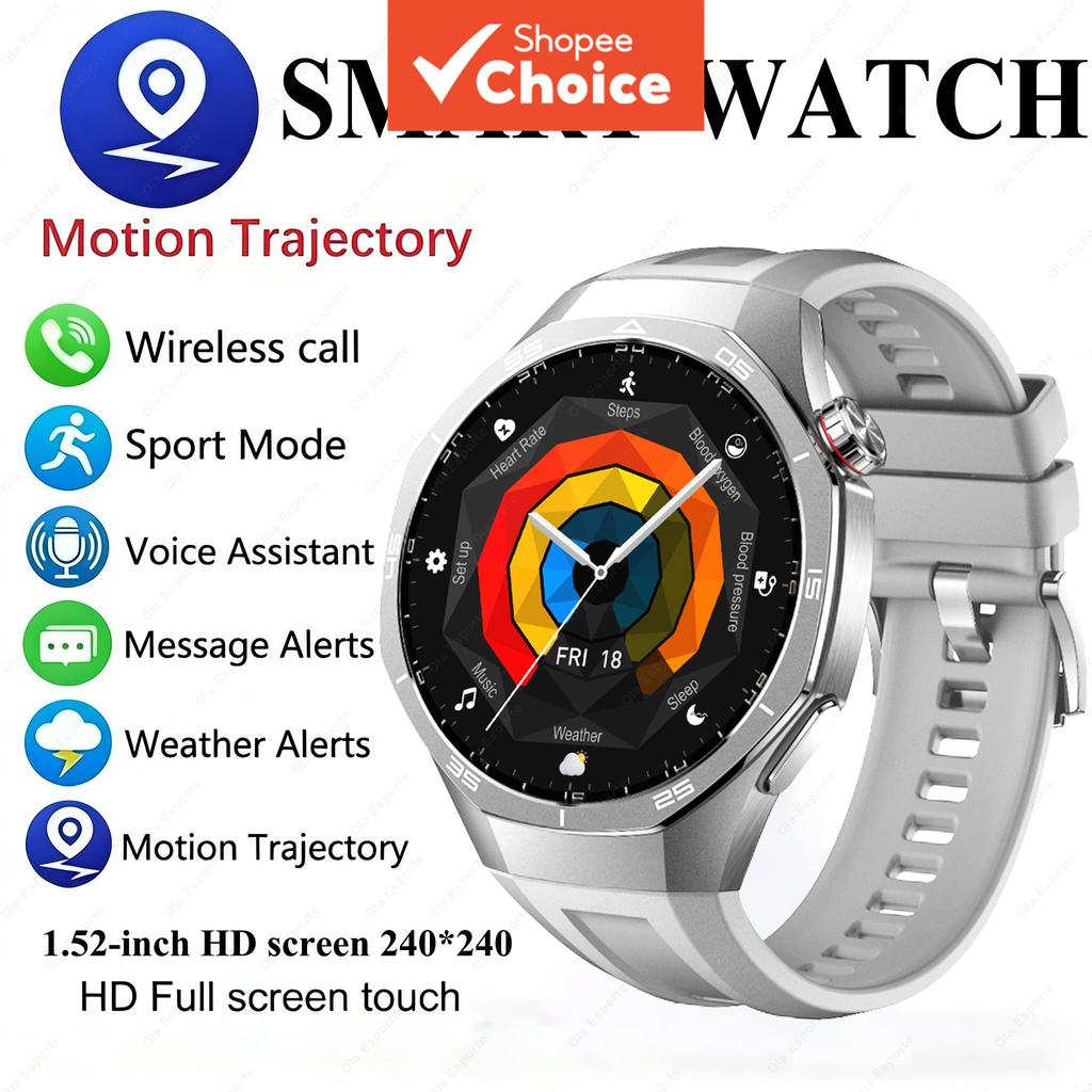 Relógio Smartwatch Bluetooth com Chamada, Monitor de Saúde, GPS, Rastreamento Fitness, Carregamento Sem Fio