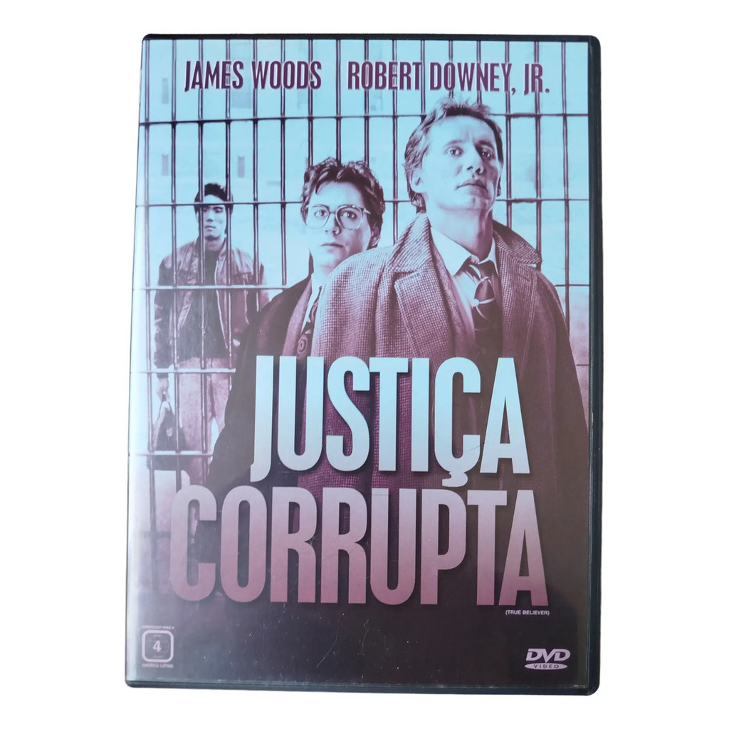 DVD Filme Justiça Corrupta 1989 Robert Downey Jr. James Woods