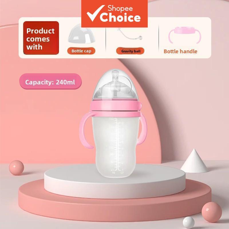 Mamadeira Com Alça De Silicone , Acessórios Para Fotografia De 0-36 Meses 150ml 240ml , Bebê , Meninos , Meninas , 1 Peç