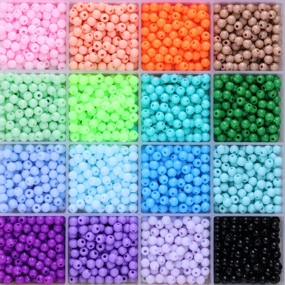 Até 600 peças miçanga 4mm abs plastica p/ bijuteria, colar, pulseira brinco, terço e artesanato