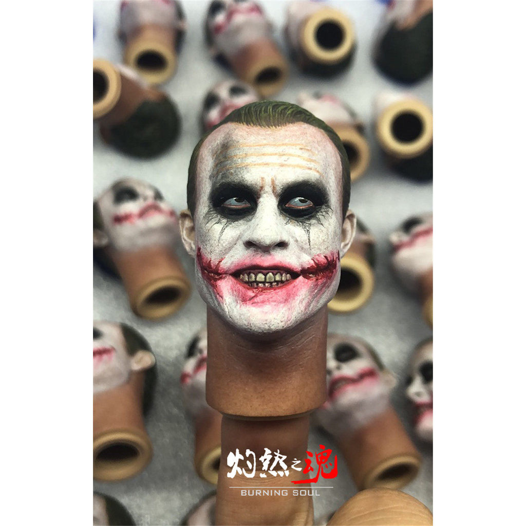 Espírito de Queimar 1/6 Batman Joker Roubo Joker Cabeça Escultura Heath Borda Joker Modelo