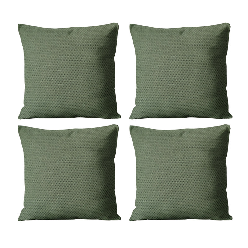 Kit 4 Almofadas com Enchimento Decorativa 30x30 Linho Verde