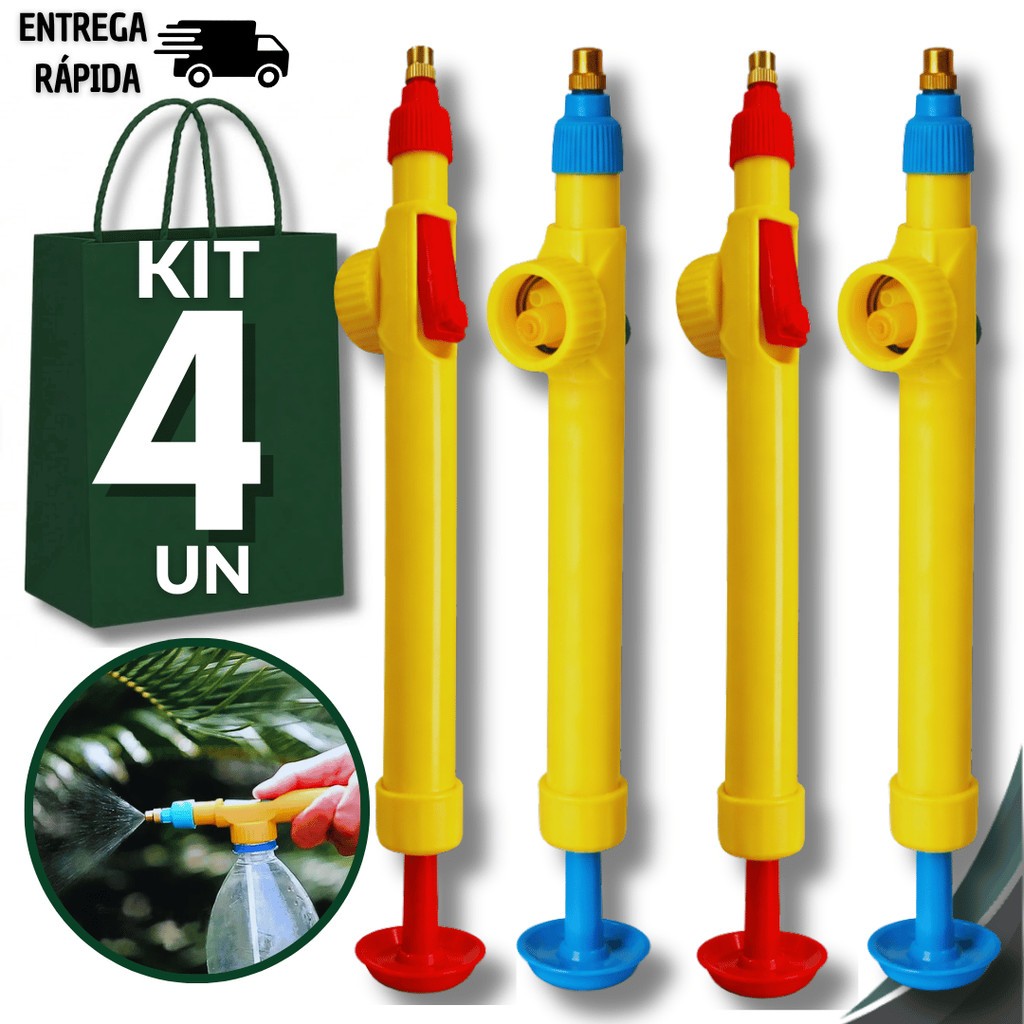 Conjunto Pulverizador Borrifador Ambientes Garrafas Pet Manual Jardim Casa Multiuso Utilidades