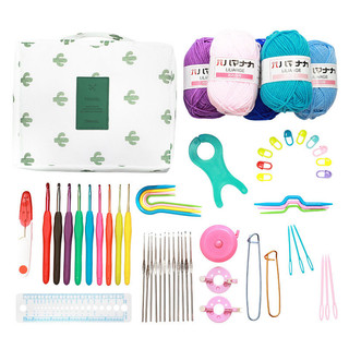 59Pcs Wool Crochet Hooks Artesanato DIY Artesanal Fios de Lã Acessórios de Costura