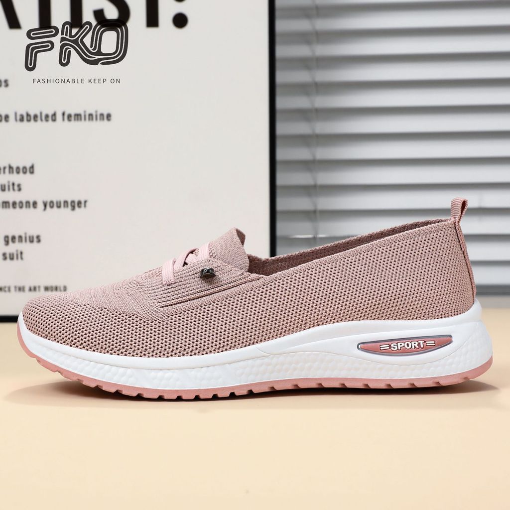 Velho pequim sapatos de pano feminino outono lazer esportes mãe boca rasa antiderrapante fundo plano meia-idade idosos