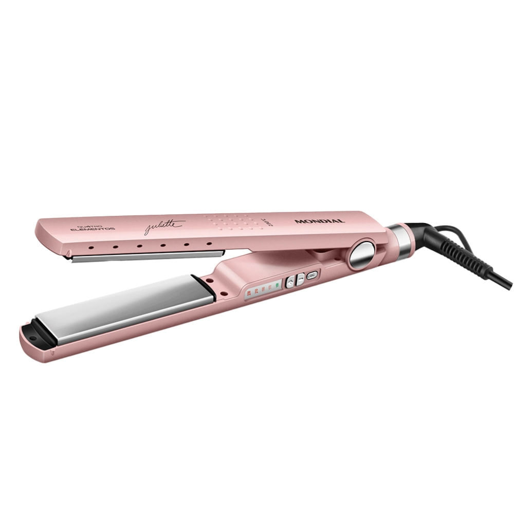 Chapinha Prancha Alisadora Mondial by Juliette Qu4tro Elementos P-JU-01 230º Golden Rosé - Bivolt em Oferta na Shopee