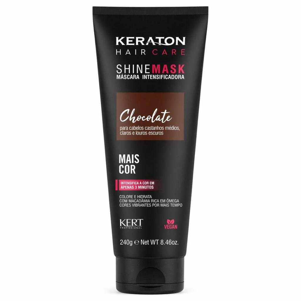 Máscara Intensificadora Keraton Kert Shine Mask Chocolate 240g