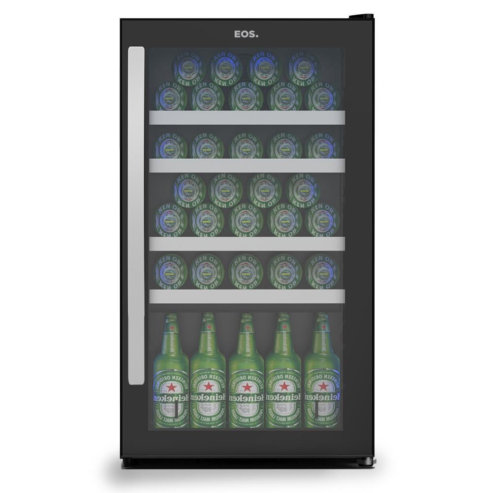 Cervejeira EOS Bierhaus 98 Litros Frost Free Compressor Porta de Vidro e Puxador em Inox ECE101 220V