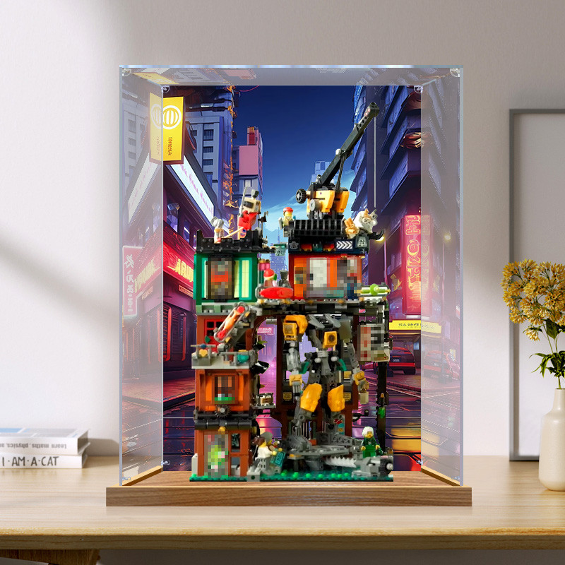 Adequado para Lego 71837 Phantom Ninja City oficina bloco de construção modelo caixa de exibição alta transparente Anti-