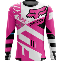 MTC 24 Camisa camiseta para Motocross rosa feminina, velocross, trilha, Enduro duas rodas em moto