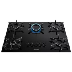 Cooktop Mueller 5Q UC 5 bocas com Ultra Chama e Grades de Ferro Fundido Preto Bivolt- 601270002