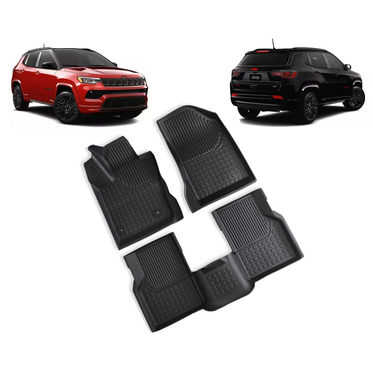 Jogo Tapete Bandeja Jeep Compass 2016 a 2026 3 Peças ATTIS
