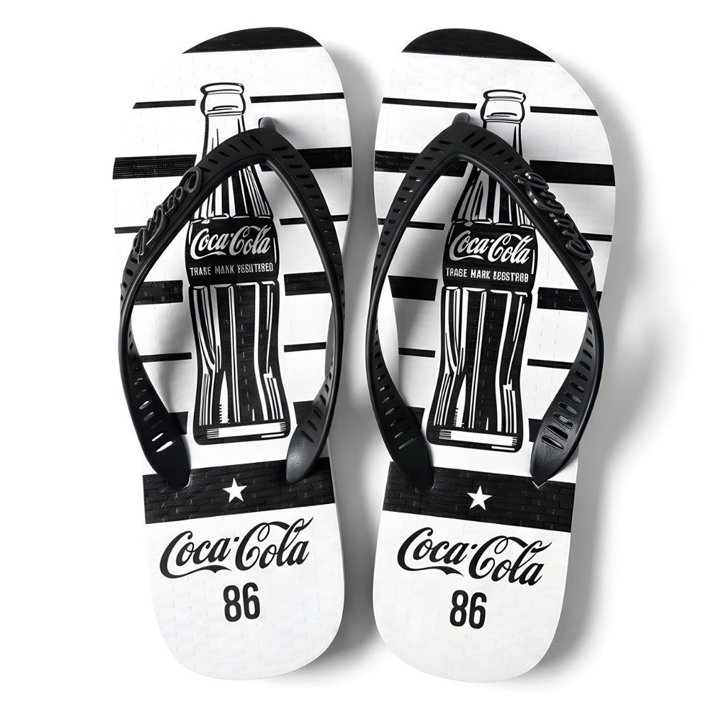 Chinelo Masculino Adulto Leve e Confortável Coca-Cola Sandália Top Lisa Chinela Envio Imediato