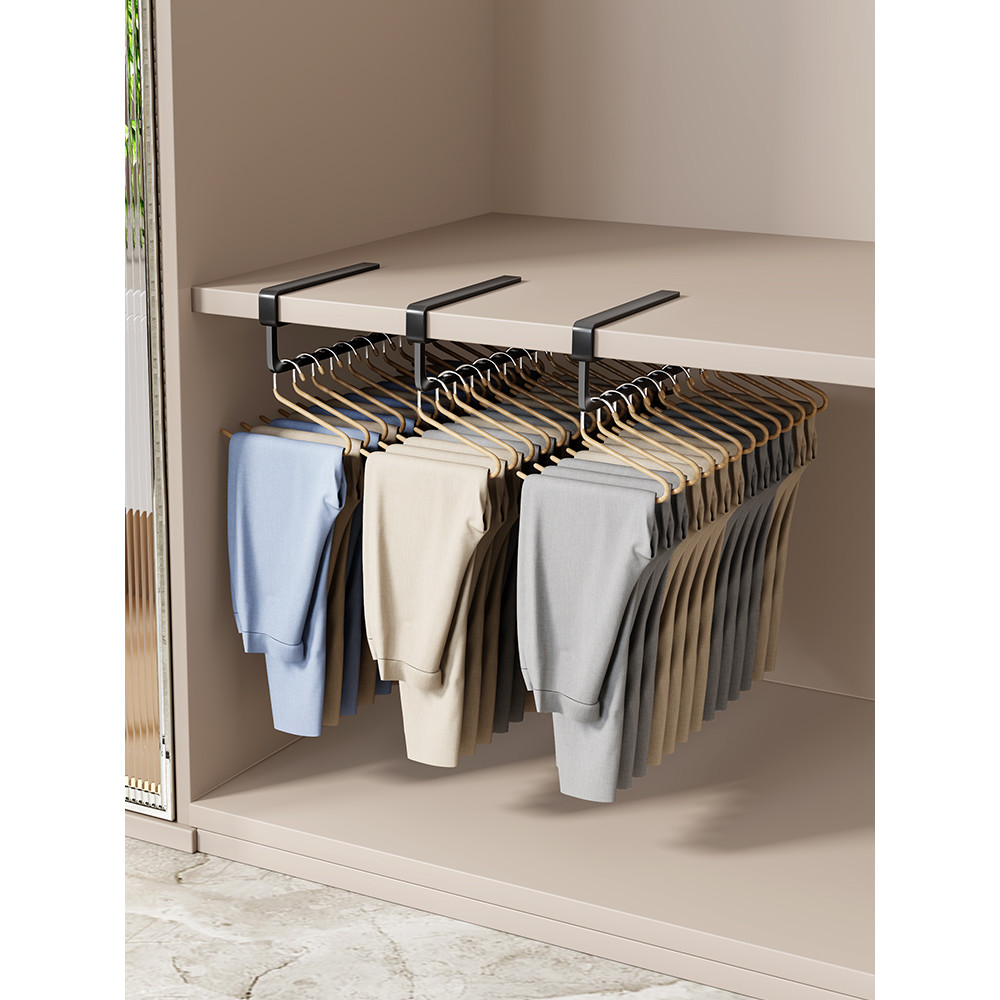 Armário raso guarda-roupa interno cabide haste superior Vertical Pull-out firme cabide haste armário fino roupas passage