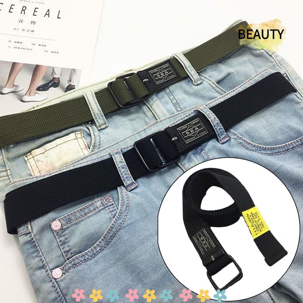 BEAUTYHOMEBR Cinto Trançado De Nylon , design Luxuoso Versátil Com Anel Duplo , Faixa De Cintura Simples
