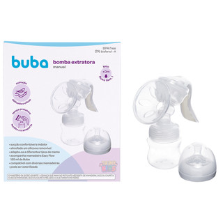 Bomba Extratora Manual Tira Leite Materno Com Mamadeira Easy Flow 120 ml  Original Buba